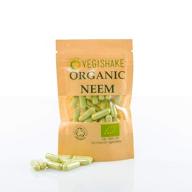 Organic Neem Leaf Azadirachta Indica HPMC Capsules Detox Immune Skin Care Vegan Halal Kosher (90 Capsules)