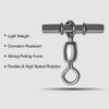 25Pcs Black Copper Sleeve Swivels 3 Way Cross Line Hook