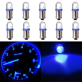 cciyu 10 Pack Blue BA9S 57 Bayonet LED Bulb Gauge Cluster Instrument Panel Light Lamp