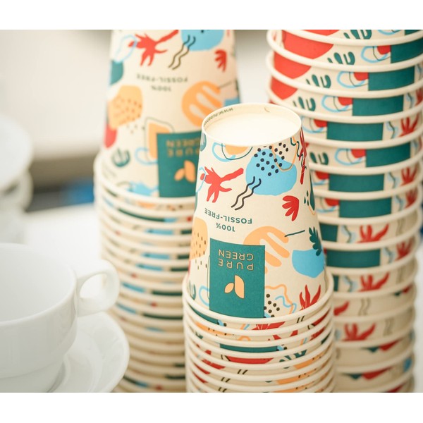 PG EcoAmour Organic Paper Cups 200 ml 8 oz Coffee