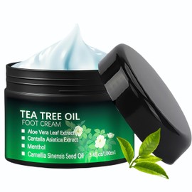 Tea Tree Cream-Tea Tree Oil Foot Cream:-Repairs Cracked Heels, Soothes Dry Skin & Removes Calluses. Moisturizes & Softens Feet & Hands