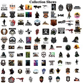 GTOTd Call of Duty Stickers Stickers (Pack of 100) Toy Gifts Merch for Laptop Water Bottle Phone Accessories Car Bumper Window Helmet Decor Teens