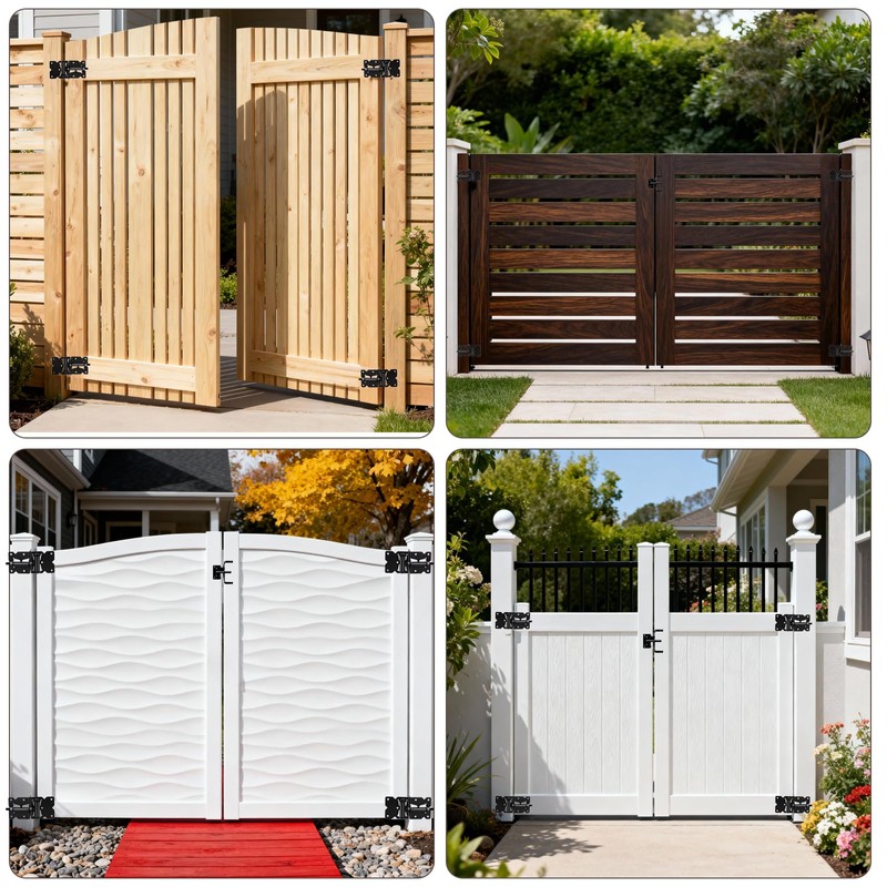 Self Closing Gate Hinge and Latch Kit for Wooden/Vinyl Fence