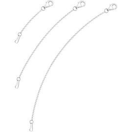 VANBARIS 925 Sterling Silver Necklace Extender Sterling Silver Necklace Chain Extenders for Necklaces 2", 4", 6" Inches