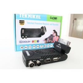 Scart Freeview, Digital HD TV Receiver Recorder Tuner Set Top Box, USB Memory Recorder, Hinged for LCD TVs by Digi-fun