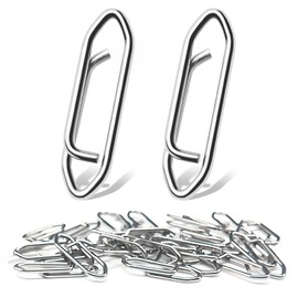 Qiifaiikooii 20 Pcs Fishing Power Speed Clips,High Strength Stainless Steel Fishing Stealth Clips for Fishing Lure Quick Change,Large Size