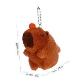 SUPVOX Realistic Capybara Plush Stuffed Animal Doll Soft Decorative Bag Pendant and Desktop Multi Functional Material Cute Capybara Soft for Party and Home Decoration