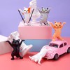 5 Pcs Dancing Cat Pen Holder Desk Pen Holder with