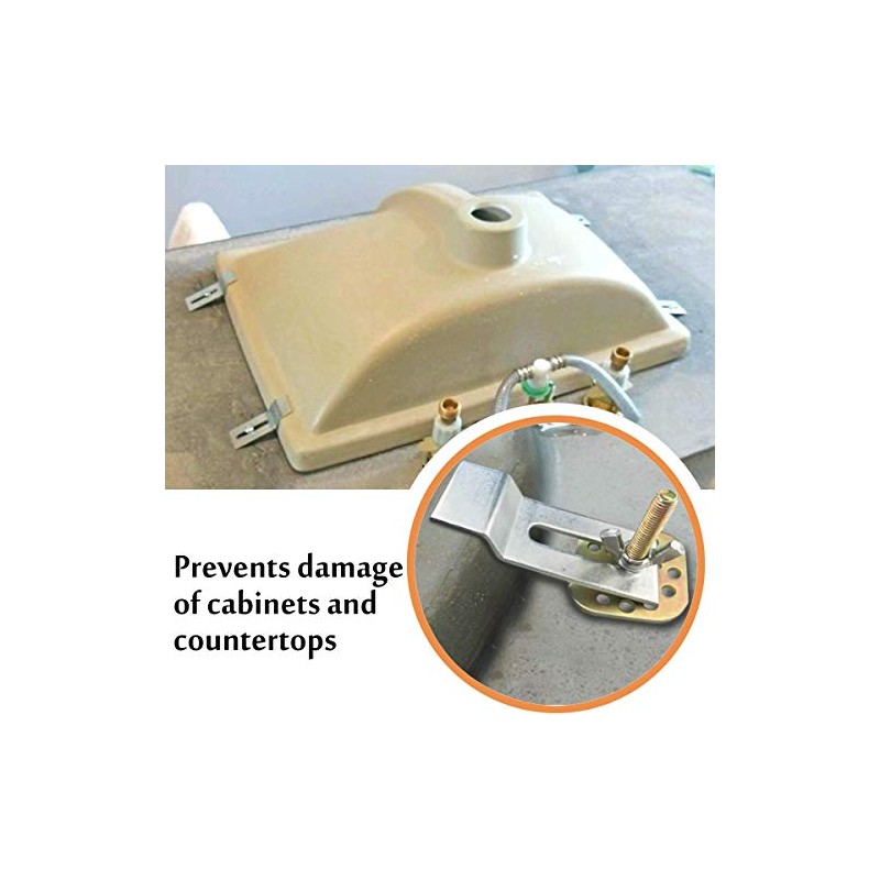 Undermount Sink Clips, Sink Brackets, Epoxy Sink Clips - 10