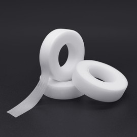 Qancekoo 3 Rolls White Eyelash Extension Tapes, Lash Tape for Eyelash Extensions, Breathable Micropore Fabric Makeup Lash Tape for Seperating Lash Layers or Pulling Lid (0.5" x 10 Yard)