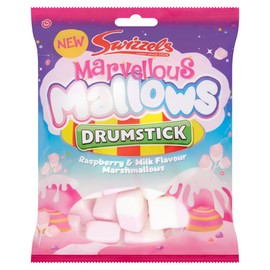 Swizzels Swizzels Marvellous Mallows Drumstick Raspberry & Milk Flavour Marshmallows 125g