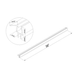 YTTSOYTS Frameless Pivot Shower Door Bottom Seal – Stop Shower Leaks and Create a Water Barrier, 36 in., Clear Vinyl (Single Pack) (for 5/16" Glass Pivot Door)