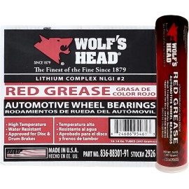Amalie Oil Company Wolf's Head Red Grease NLGI #2 (836-88301-91) 14 Oz Tube, Pack of 10