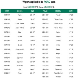 Windshield Wiper for Ford Ranger 2019-2021,26"+16"Replace Front Windshield Wiper Blades J&U-hook (2-Pack)