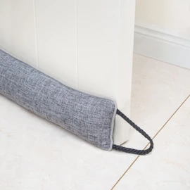 Marwood Under Door Draft Stopper 30 inch Wind Stopper for Door & Window, Weighted French Air Draft Stopper Front Door Snake Noise Blocker for Bottom of Door with Hanging Loops - Grey
