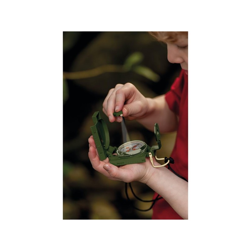 Happy People 19351 - Echter Scout Taschenkompass für Entdecker Metallgehäuse