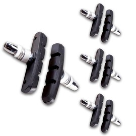 4 Pairs V-Brake Brake Pads - 70 mm Symmetrical Bicycle Brake Blocks, Compatible with Tektro, Avid, Sram V-Brake Rim Brake, ISO Standard Compliance