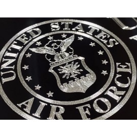 BLVD Bold Engraved US Air Force Veteran Car Tag Diamond Etched Metal License Plate