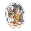 Happy Homewares Contemporary Oval Silver Plated Metal 5" x 7"