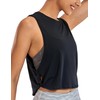 CRZ YOGA Pima Cotton Cropped Workout Tank Tops for Women