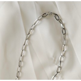 Link Necklace for Womens,Rectangle Oval Link Chain Necklace Choker Flat Paperclip Necklace Jewelry for Men