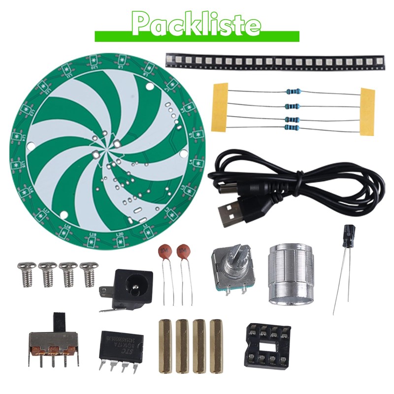 pemenol Round RGB Light Soldering Electronic Kit with 7 Light
