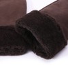 Harssidanzar Winter Mitten Gloves,Mens Sheepskin Shearling Heated Warm Furry Cuff