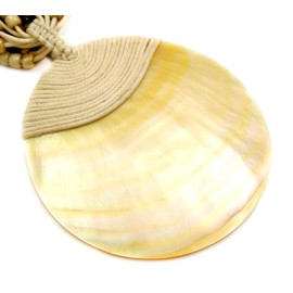 Swimmi Handcrafted Round Mother of Pearl Necklace, Natural Mother of Pearl Beads Necklace for Women Jewelry (EA008)