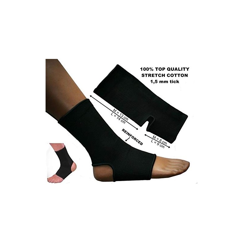 mmasport Kick Boxing Bandage Ankle Brace Unisex Adult, L (43-45)