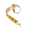 Flower and Bees Print Ribbon Lanyard – 1" Grosgrain Neck