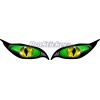ProSticker 9000 (One Set) 3" x 7" Green Yellow Evil