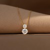 STORYJEWELLERY Cubic Zirconia Necklace, 18K Gold Plated Necklaces, Simple Sterling