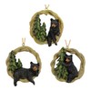 Black Bear Ornaments – Christmas Tree Holiday Decorations, Set of