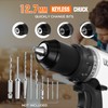 Litheli 20V Cordless Drill Driver, Brushless Power Drill with 2