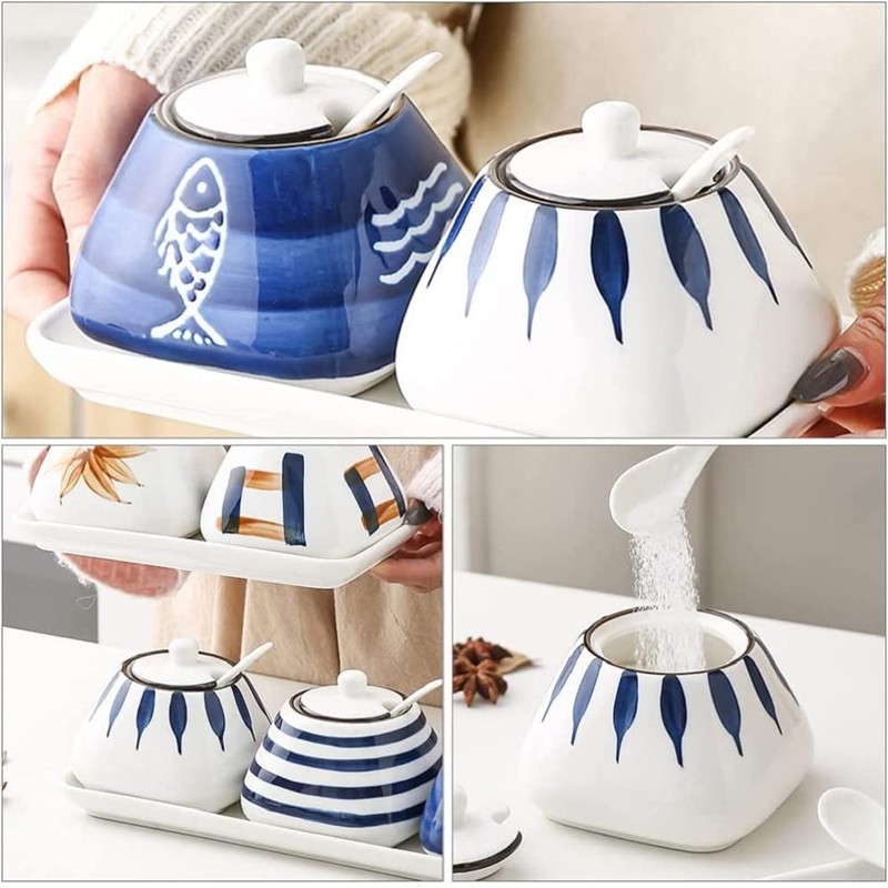 FülleMore Ceramic Spice Jar 350 ml Spice Jar with Lid