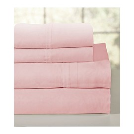 Lullaby Bedding 200 Thread Count Combed Cotton Sheet Set Queen, Rose