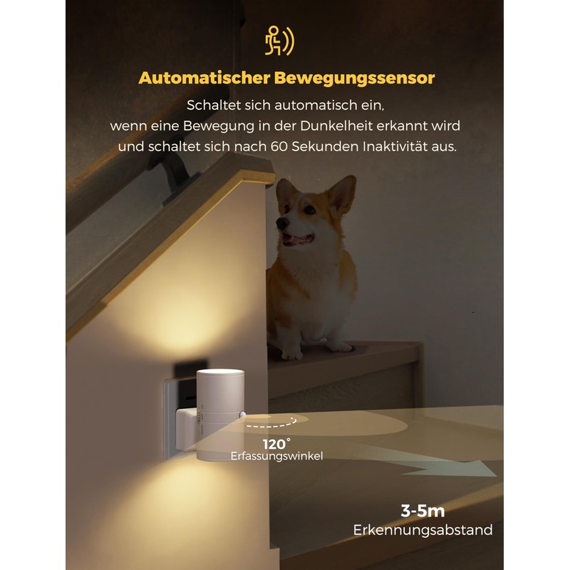LOHAS-LED Night Light with Motion Sensor, 1 Piece, Night Light