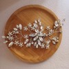 Bufenia Crystal Hair Comb Bridal Hair Accessories Silver for Bride