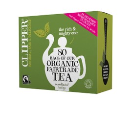Clipper Organic Everyday Fairtrade Teabags | Black Tea Bags | Natural, Unbleached, Plant-Based Biodegradable & Sustainable Teabags | Eco Conscious, Non GM & Fair Trade Tea (80 Teabags)