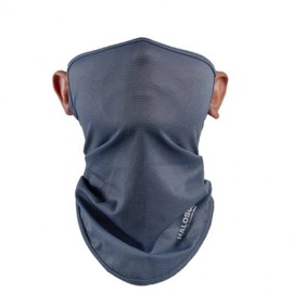 1+1 Summer Golf Neck Gaiter Face Mask Sun Shield Golf Mask Neck Gaiter White/Mist Blue