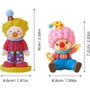 VOSAREA 2 Piezas Figura Miniatura de Payaso Adorable de Plástico
