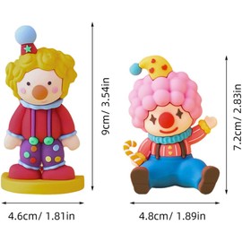 VOSAREA 2 Piezas Figura Miniatura de Payaso Adorable de Plástico Suave