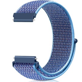 Issinlky 18mm Nylon Sport Loop band Compatible with Garmin Venu 2S/Venu 3S/Vivomove 3S/Vivoactive 4S/Forerunner 255s/255s Music/265s, Quick Release Replacement Strap for Women Men