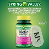 Spring Valley Biotin, Biotin 5000 mcg, Biotin Softgels, 120 Count