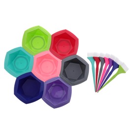 TOVINANNA Hair Coloring Kit 7pcs Tools 7pcs Bowls for Temporary Hair Color Grey Coverage Dark Brown Dyeing