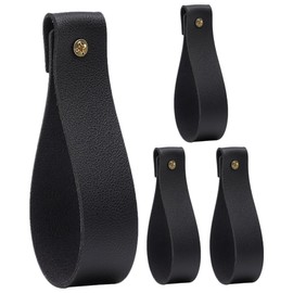 Angoily Leather Wall Hooks Pack of 4 Wall Mounted Hanging Straps Leather Curtain Rod Holder Scarf Towel Hanger Hanging Bracket Hook Boat Paddle Holder for Farmhouse Kitchen