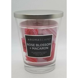CHESAPEAKE BAY CANDLES - AROMASCAPE AROMASCAPE Candles - PINK SOY WAX ROSE BLOSSOM + MACARON 1-wick 11.5 Oz. CANDLE