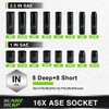 SUNHZMCKP 3/8" Drive Impact Socket Set, 52 Piece Standard SAE