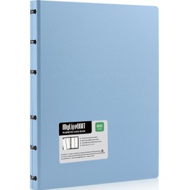 MyLifeUNIT Business Card Book, Name Card Holder Book with 600 Business Cards Capacity, Credit Card Book File Storage (Light Blue)
