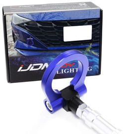 iJDMTOY Sports Blue Aesthetic Track Racing Style Tow Hook Ring Compatible with Hyundai 2021-up Elantra, Made of Lightweight Aluminum